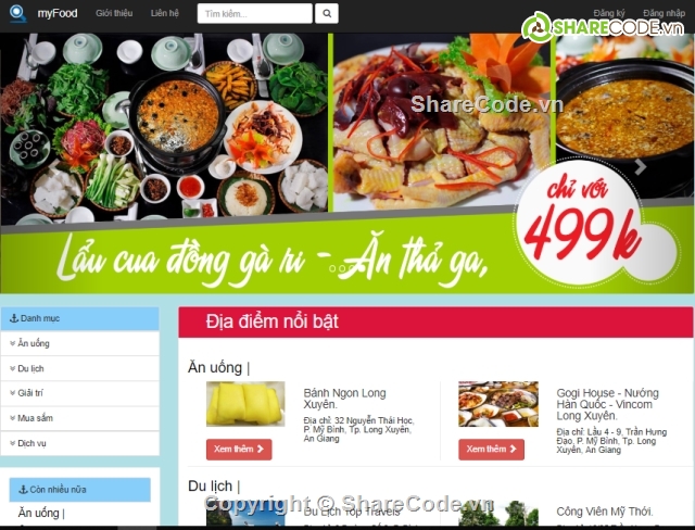 địa điểm du lịch,địa điểm ăn uống,web giới thiệu địa điểm,web giới thiệu địa điểm PHP