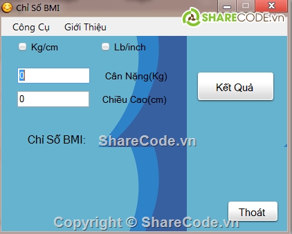 BMI,visual c#,Ứng dụng desktop,Chỉ Số BMI