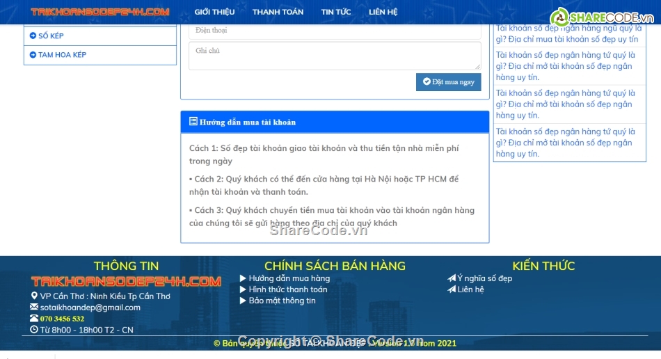 mã nguồn bán số tài khoản,web bán số tài khoản,code web bán số tài khoản