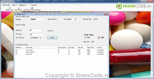 quản lý bán thuốc,Quản lý thuốc C#,quản lý bán thuốc C#,quản lý quầy thuốc