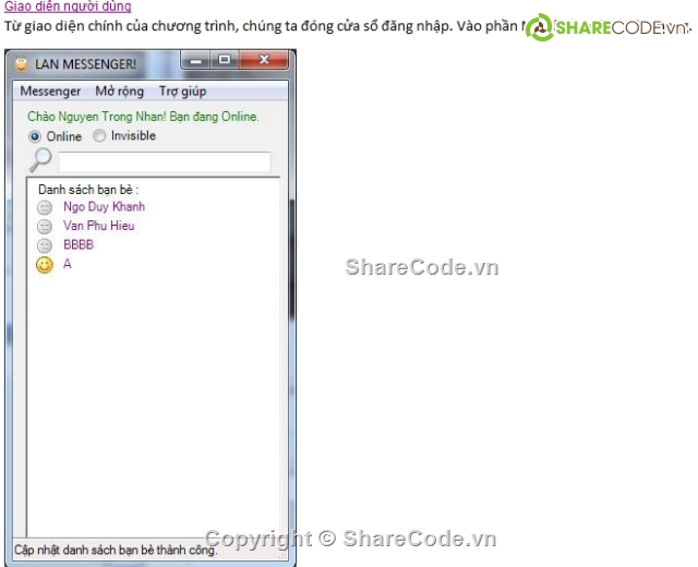 Mạng LAN,Visual C#,Chat Client,Learning C#,Lan chat,LAN Messenger