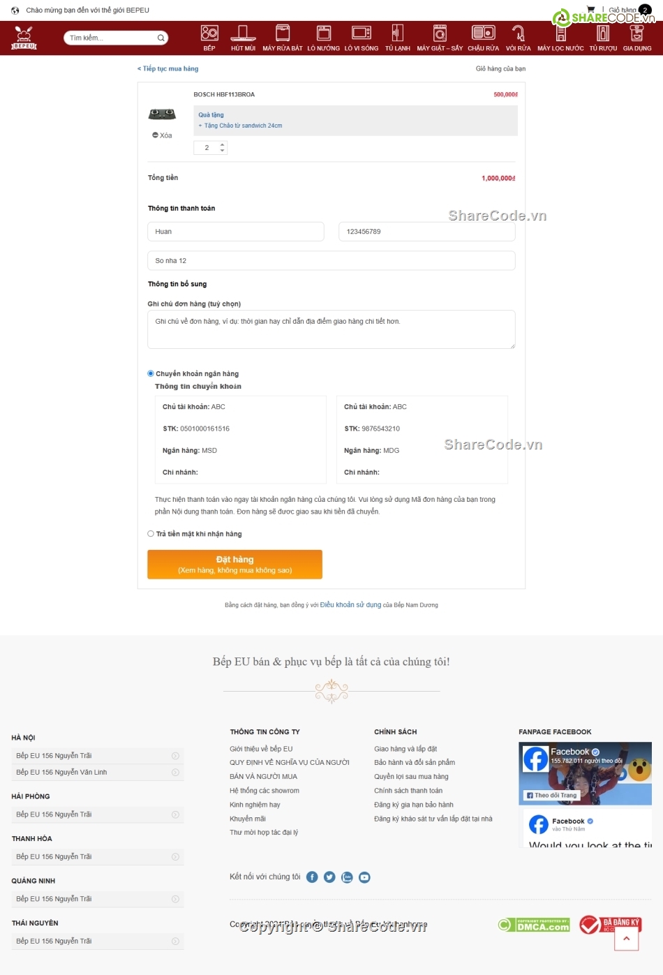 Sharecode,Source code web,Theme WordPress,Web bán hàng,Website cửa hàng,hàng gia dụng