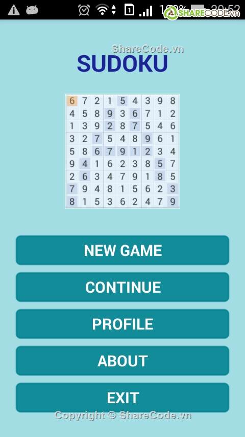 game sudoku,dữ liệu sqlite,game adroid,game tri tue