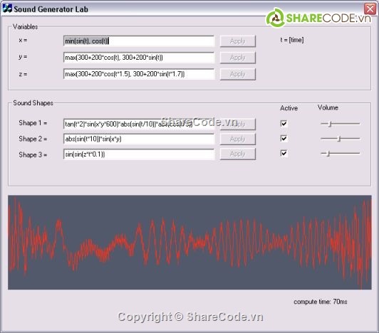 sound generator,tạo âm thanh,phân tích âm thanh,Sound Generator