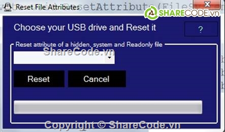 virus,unhide file,hiện file ẩn,Reset Attribute