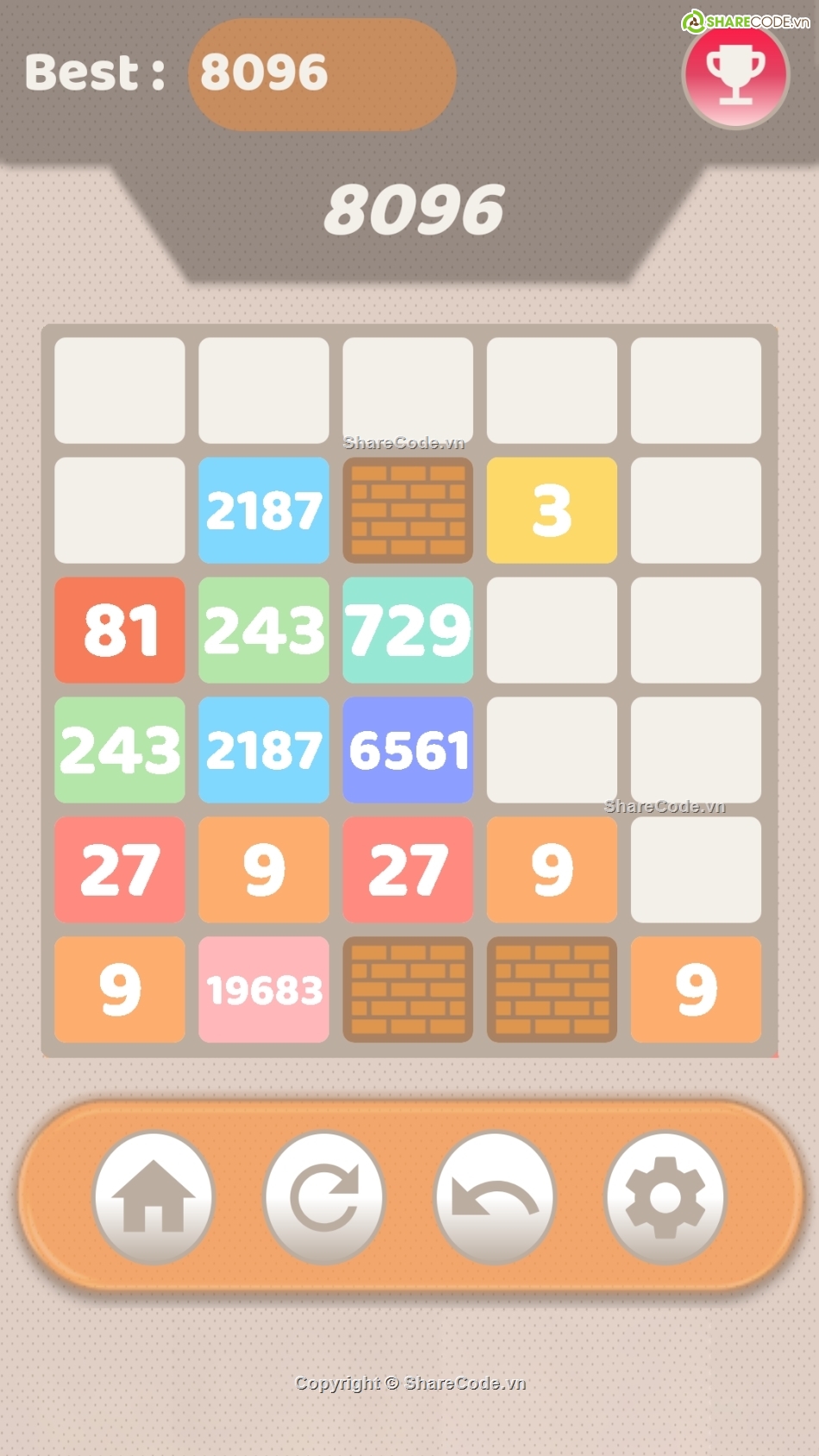 code game puzzle,source code game 2048,2048,ứng dụng android,code 2048,game 2048