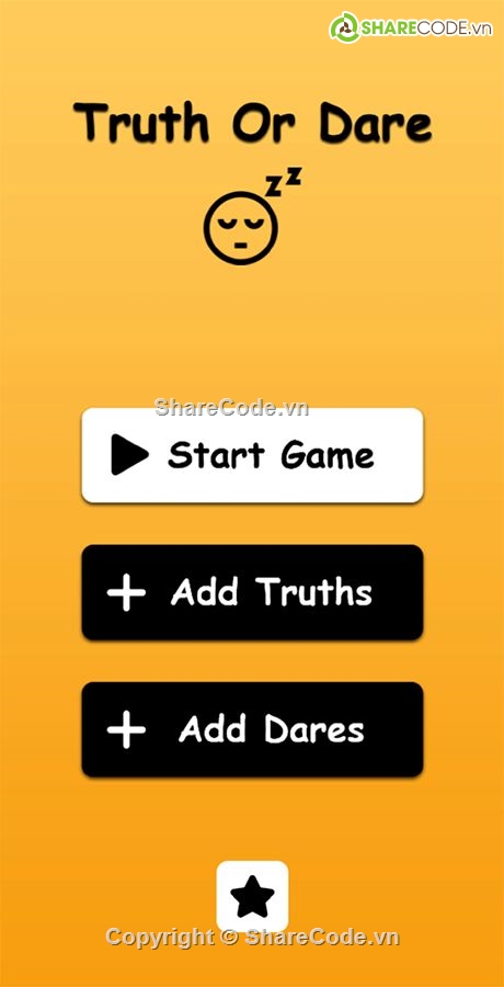 thách hay thật,Mã nguồn android,bộ nguồn trò chơi,mã nguồn trò chơi,truth or dare,nói hay làm