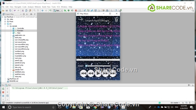 ứng dụng nghe nhạc,javafx,code java,chương trình nghe nhạc,app nghe nhạc,source code app nghe nhạc