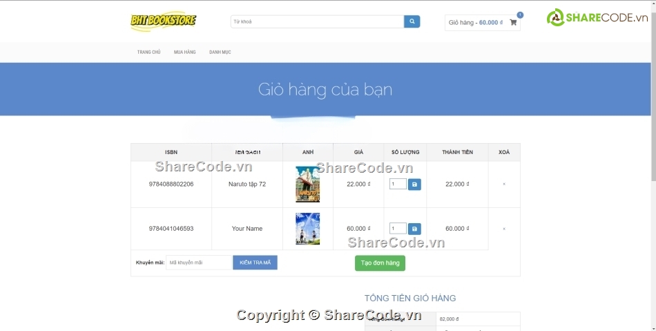web bán sách,website bán sách,Mã nguồn web bán sách