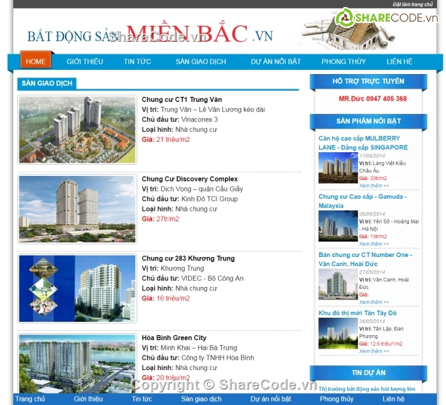 web bất động sản,demo website bất động sản,website bất động sản,code bất động sản,web tin tức nhà đất