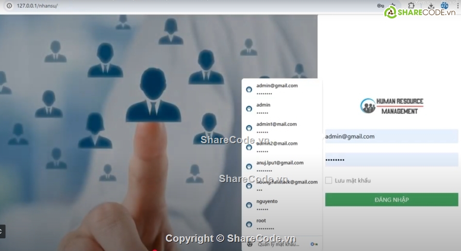 quản lý nhân sự,Code quản lý,web quản lý nhân sự