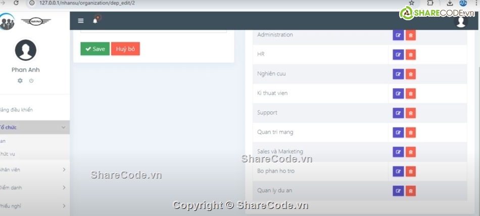 quản lý nhân sự,Code quản lý,web quản lý nhân sự