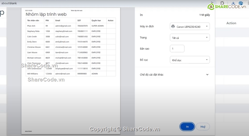 quản lý nhân sự,Code quản lý,web quản lý nhân sự