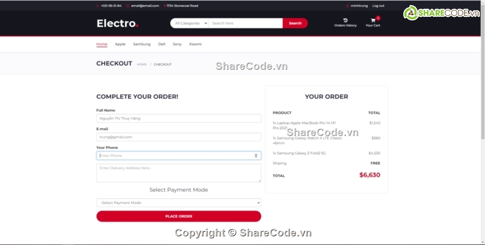 đầy đủ chức năng,web,website thương mại điện tử
