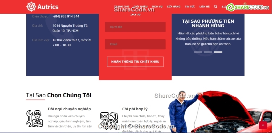 website gara ô tô,website bán phụ tùng ô tô,website sửa chữa ô tô,website kinh doanh ô tô,website wordpress