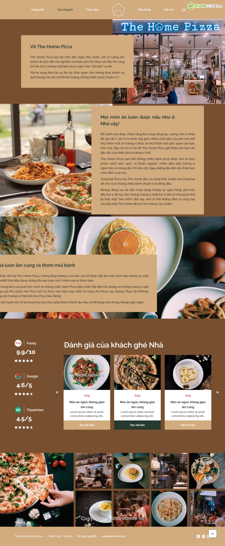 nhà hàng,giao hàng,Pizza,Code web,Sharecode,Web bán hàng