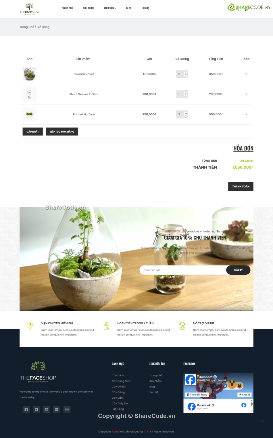 cây cảnh,shop cây cảnh,Code web,Source code web,Sharecode,Web bán hàng