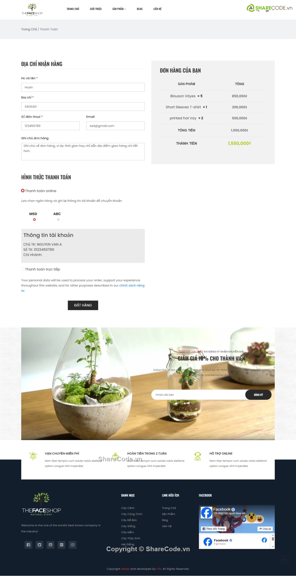 cây cảnh,shop cây cảnh,Code web,Source code web,Sharecode,Web bán hàng