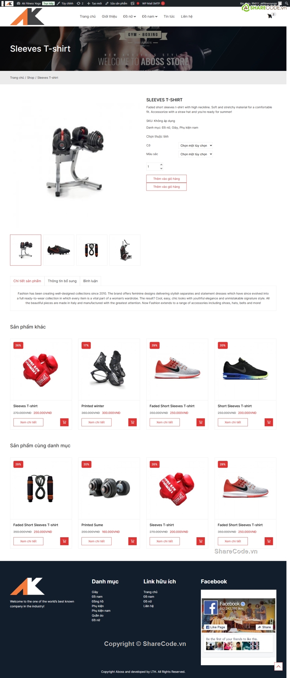 Web bán hàng,dụng cụ thể thao,thể thao,Code web,Source code web,Sharecode