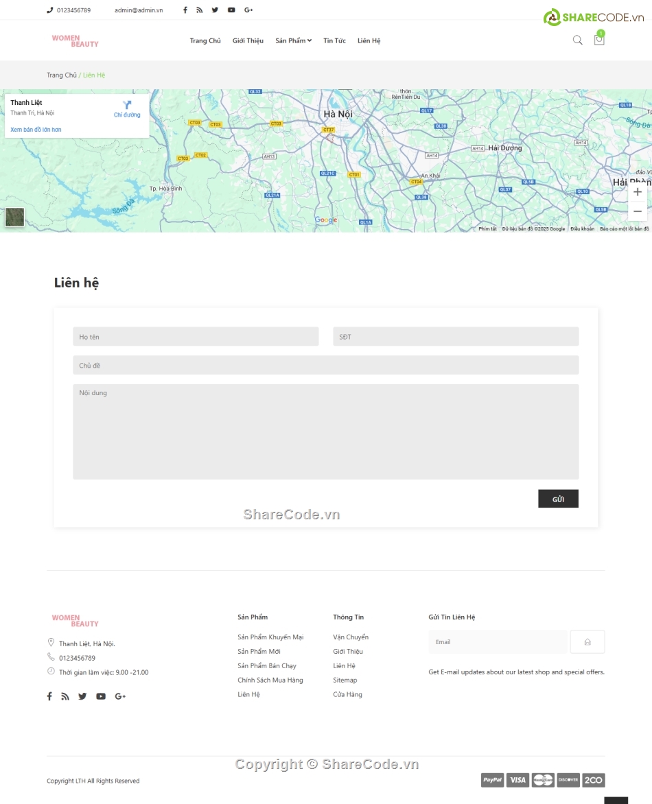mỹ phẩm,Web shop mỹ phẩm,Code web,Sharecode,Web bán hàng,Theme WordPress