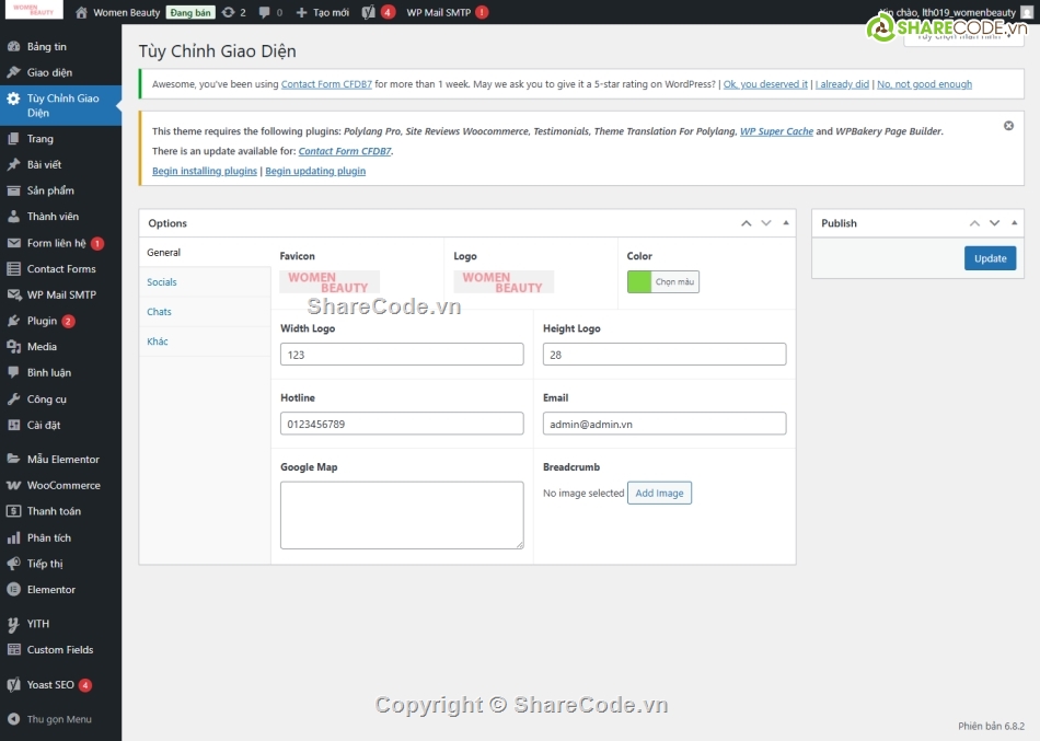 mỹ phẩm,Web shop mỹ phẩm,Code web,Sharecode,Web bán hàng,Theme WordPress