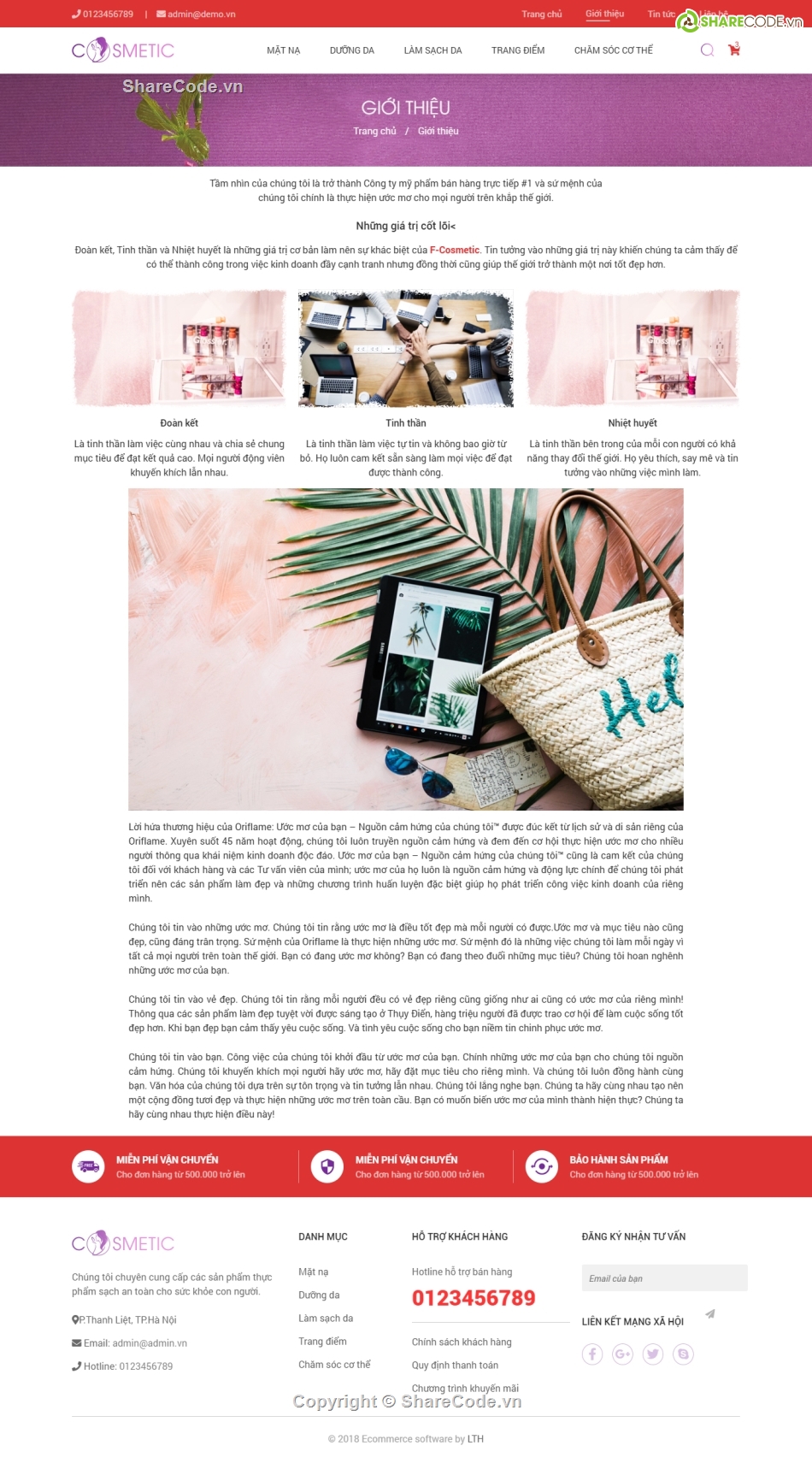 Web shop mỹ phẩm,web mỹ phẩm,mỹ phẩm,Code web,Sharecode,Source code web