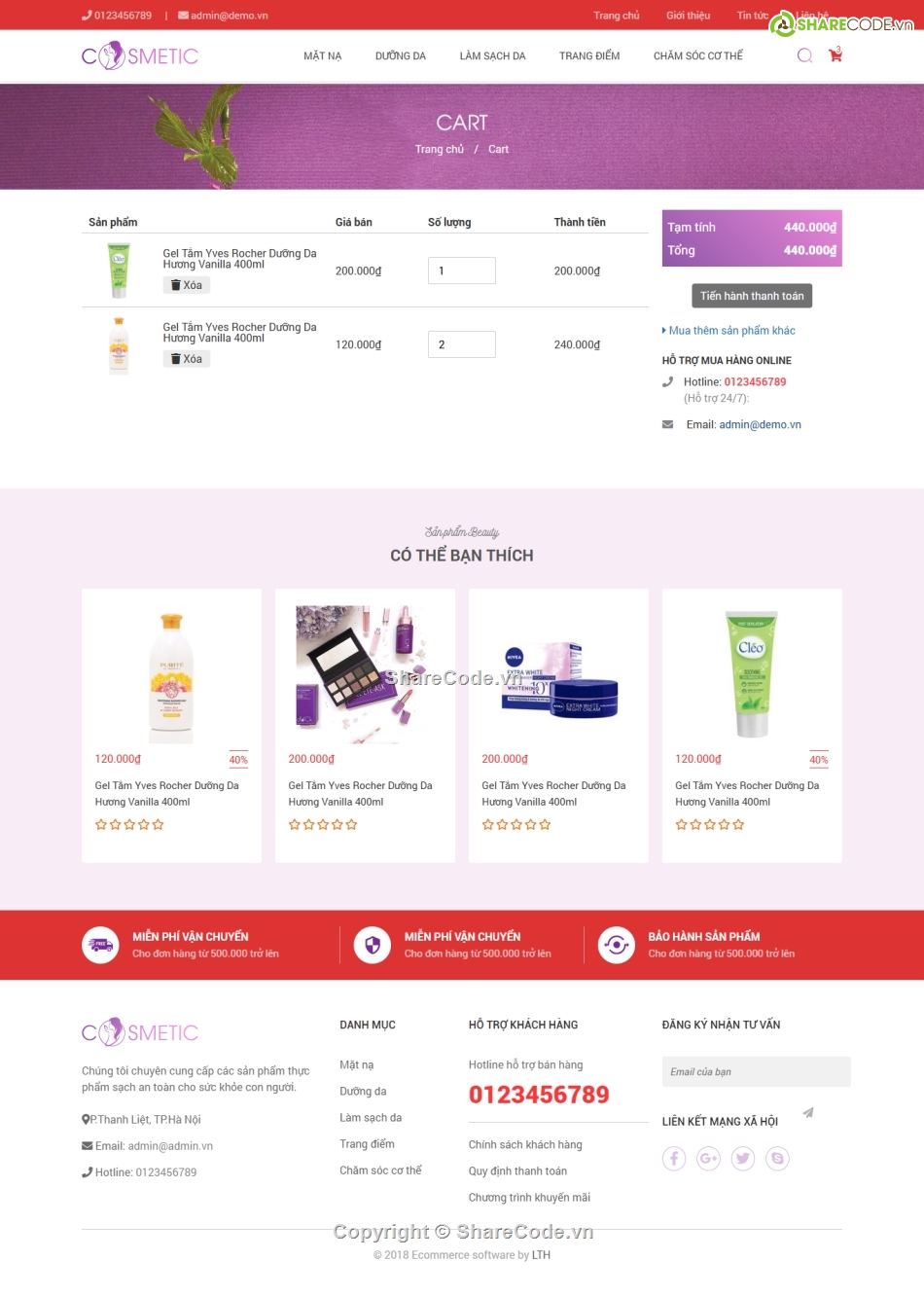 Web shop mỹ phẩm,web mỹ phẩm,mỹ phẩm,Code web,Sharecode,Source code web