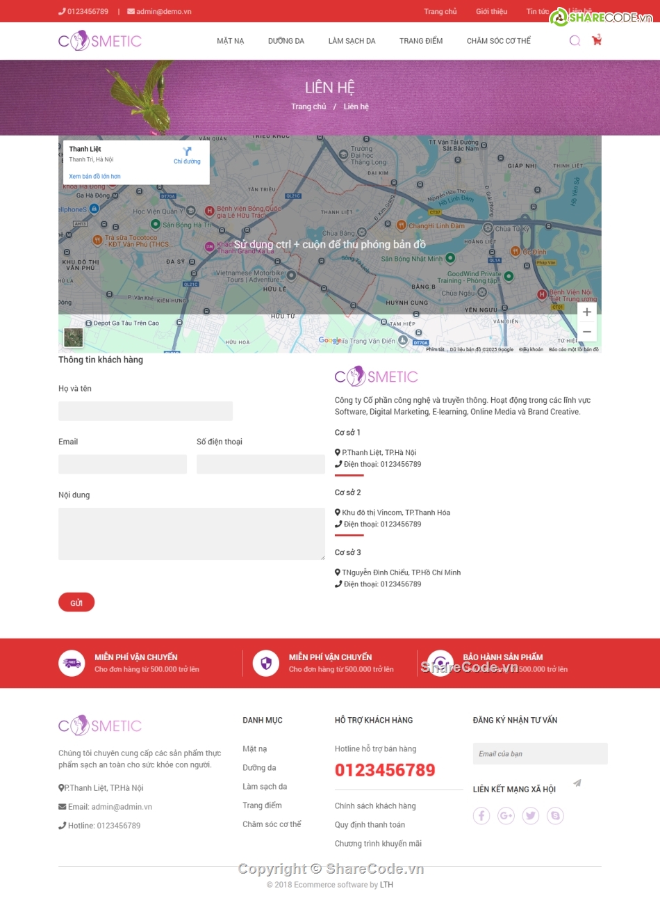 Web shop mỹ phẩm,web mỹ phẩm,mỹ phẩm,Code web,Sharecode,Source code web