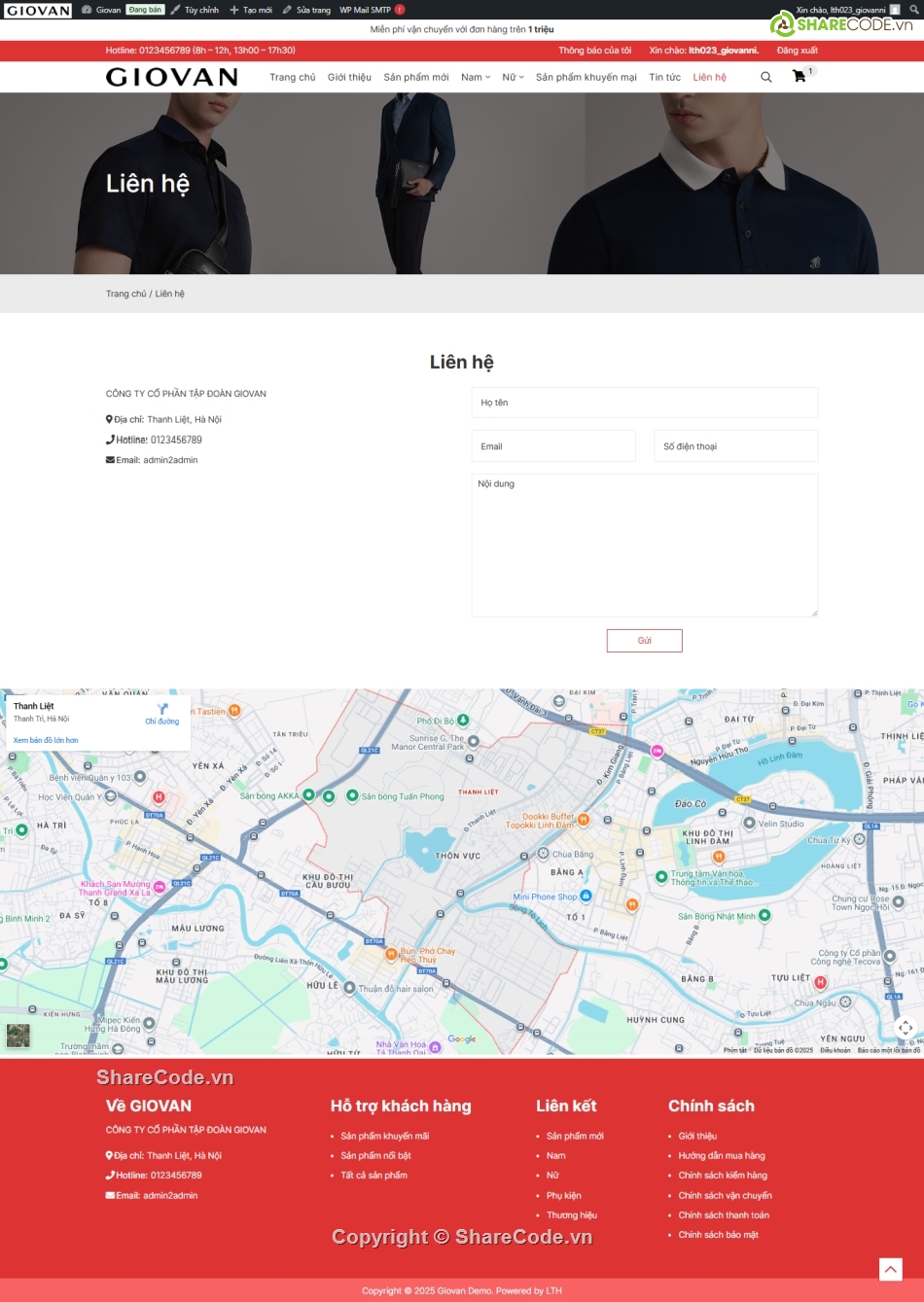 Web bán áo quần,bán quần áo,Shop quần áo,quần áo,Sharecode,Web bán hàng