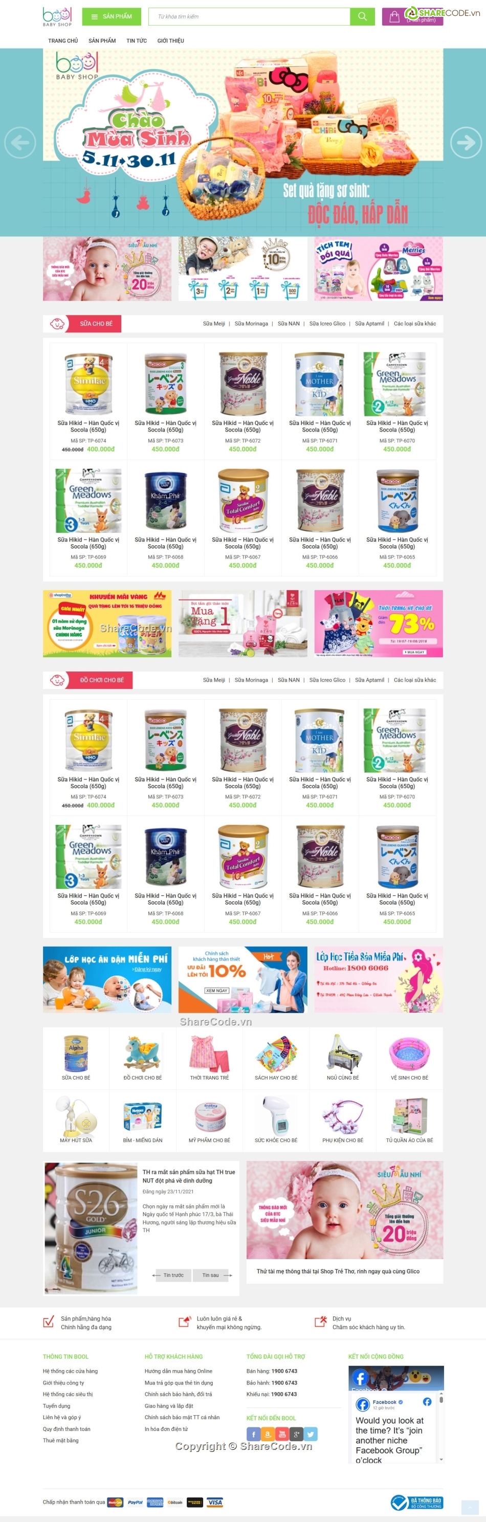 Web shop trẻ em,shop trẻ em,trẻ em,Code web,Source code web,Sharecode