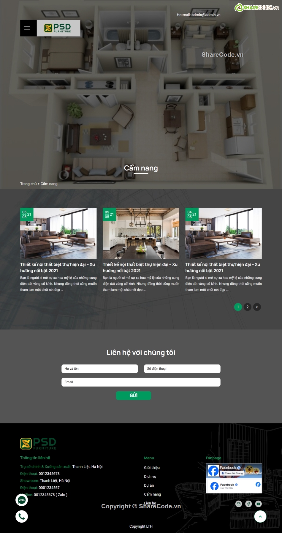 thiết kế,nội hất,thiết kế nội thất,thi công nội thất,Sharecode,Theme WordPress