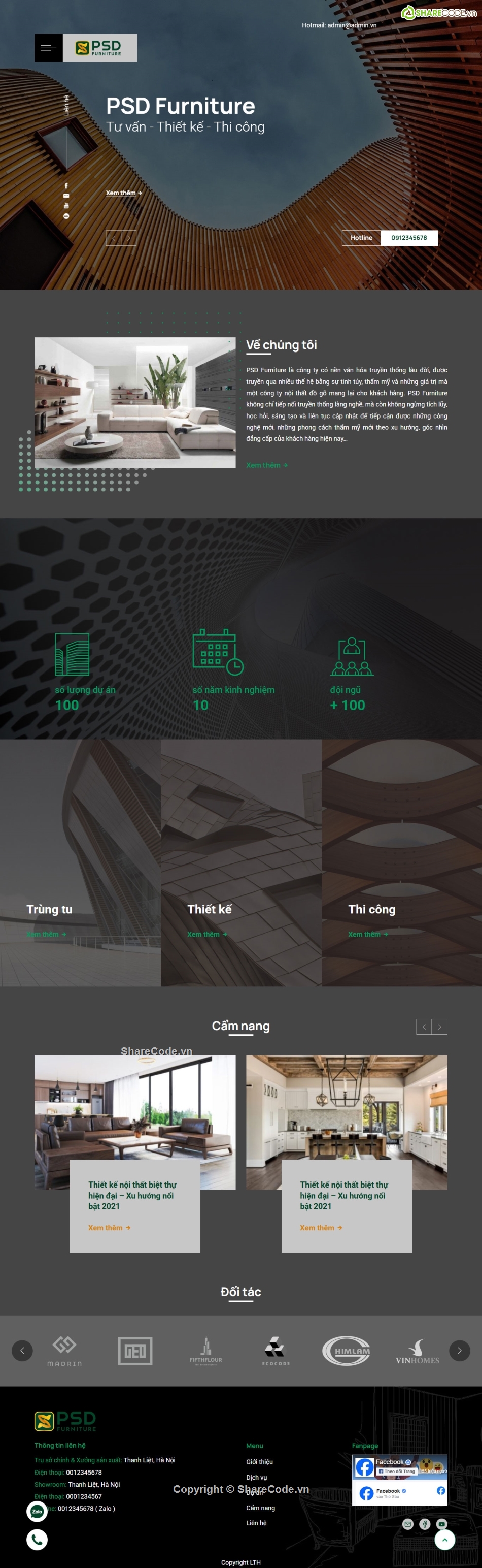 thiết kế,nội hất,thiết kế nội thất,thi công nội thất,Sharecode,Theme WordPress
