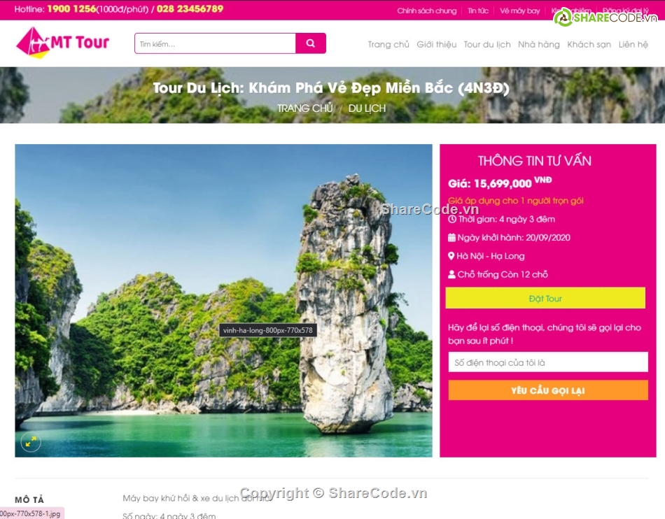 Theme Flatsome,web tour  du lịch,Mẫu web du lịch,website du lịch,sharecode website du lịch