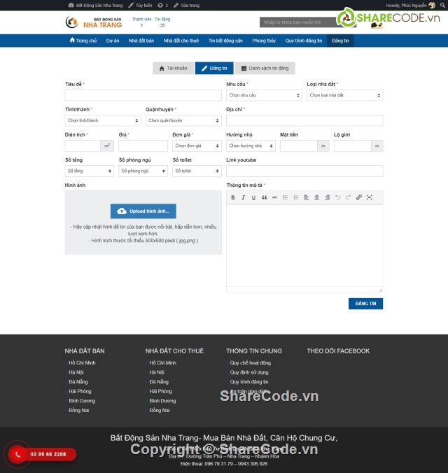 đăng tin,web bất động sản,website bất động sản