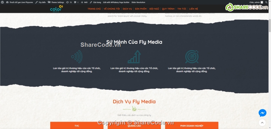 Mẫu website dịch vụ quay phim,Mẫu website Quay film doanh nghiệp,website giới thiệu công ty,full code website công ty