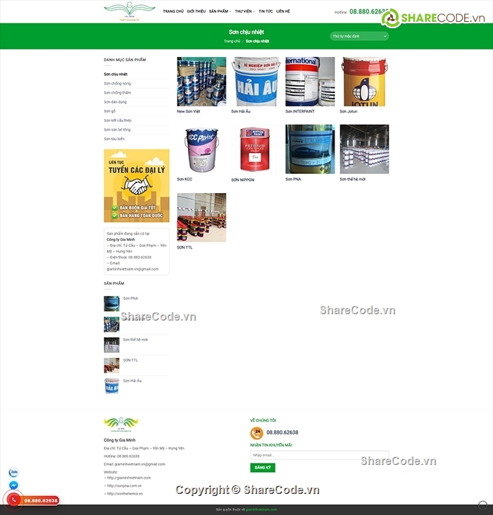 web bán sơn,web bán sơn nhà,web giới thiệu sơn,web sơn nhà