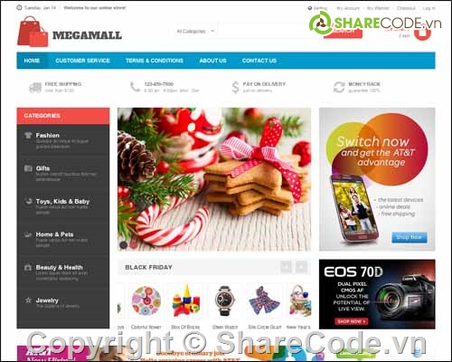 Siêu thị điện máy,magento theme,MegaMall,web mua bán,ứng dụng cho siêu thị