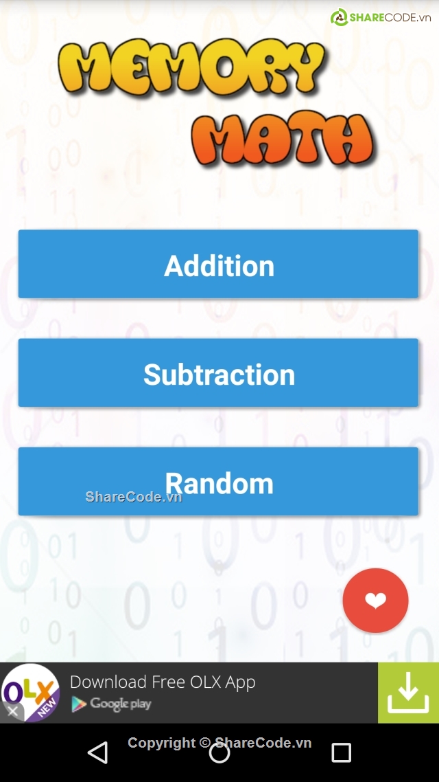 Game adroid,Memory Math,A Brain Training Game,game giải toán