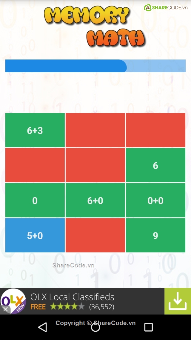 Game adroid,Memory Math,A Brain Training Game,game giải toán
