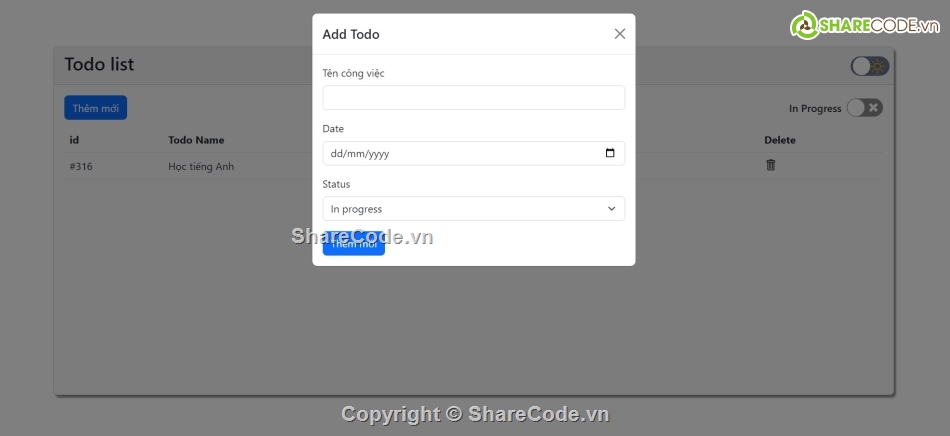 Code todo list,Source code reactJS bootstrap5,code ứng dụng Todo List,source code ứng dụng Todo List