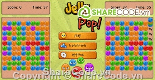 game Unity,Game Jelly pop,game kim cương,source code game