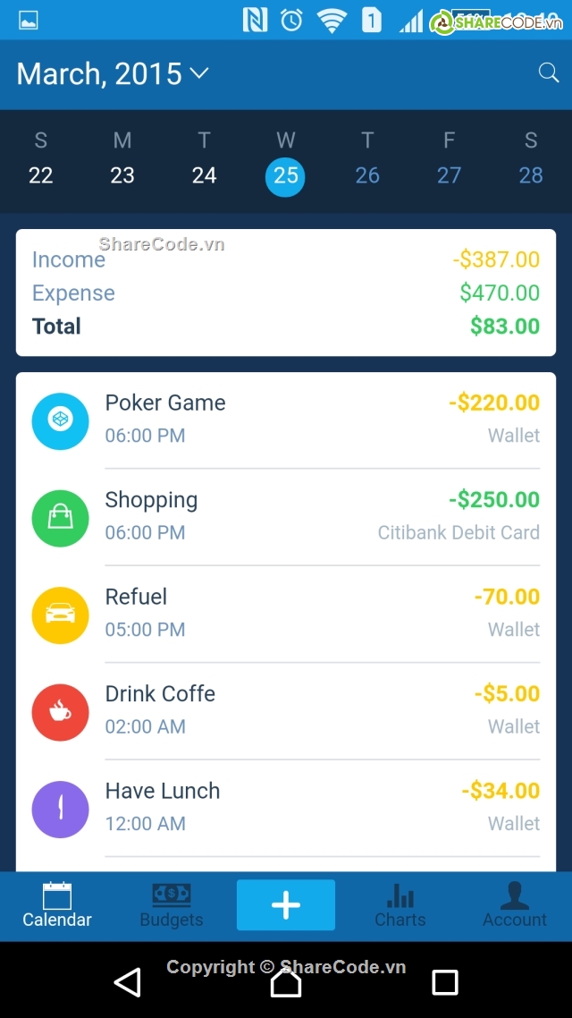 android,moneylover,Money Lover UI,quản lý tài chính