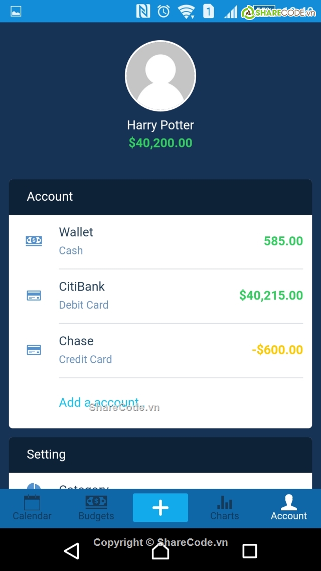 android,moneylover,Money Lover UI,quản lý tài chính