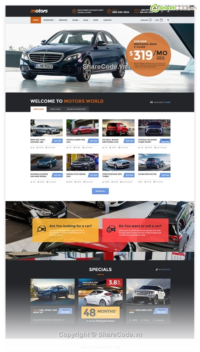 theme wordpress bán oto,theme wordpress đẹp,theme wordpress ô tô,Motors - Theme Wordpress,Motors – Car Dealership