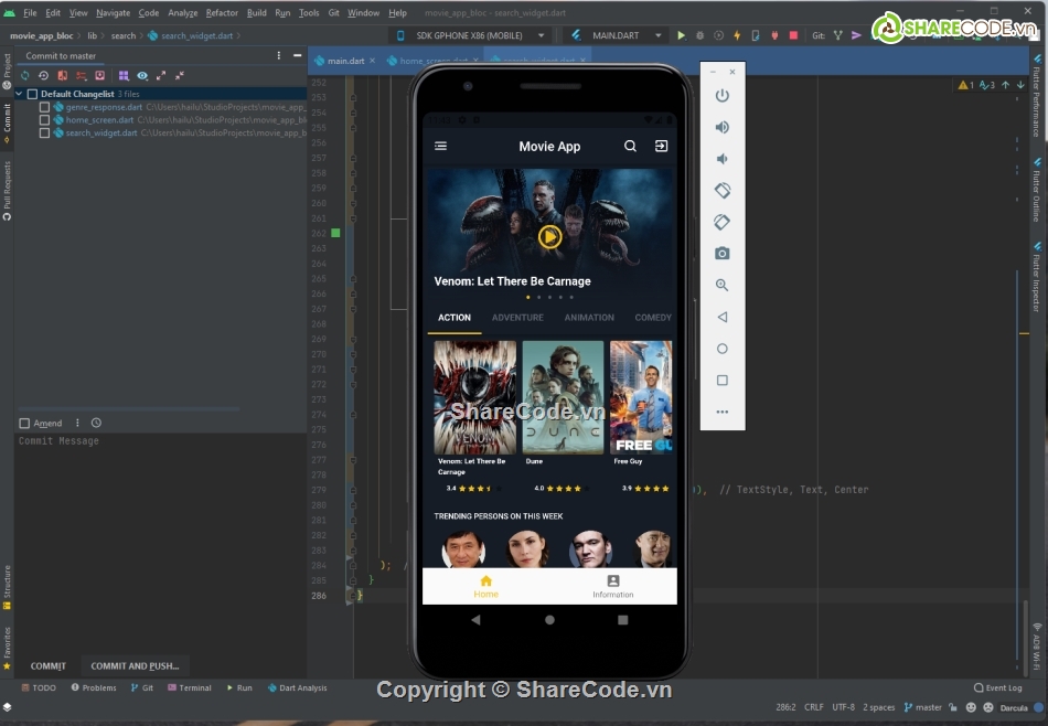 flutter,Code app  Movie Trailer,đồ án mobile app,mobile app