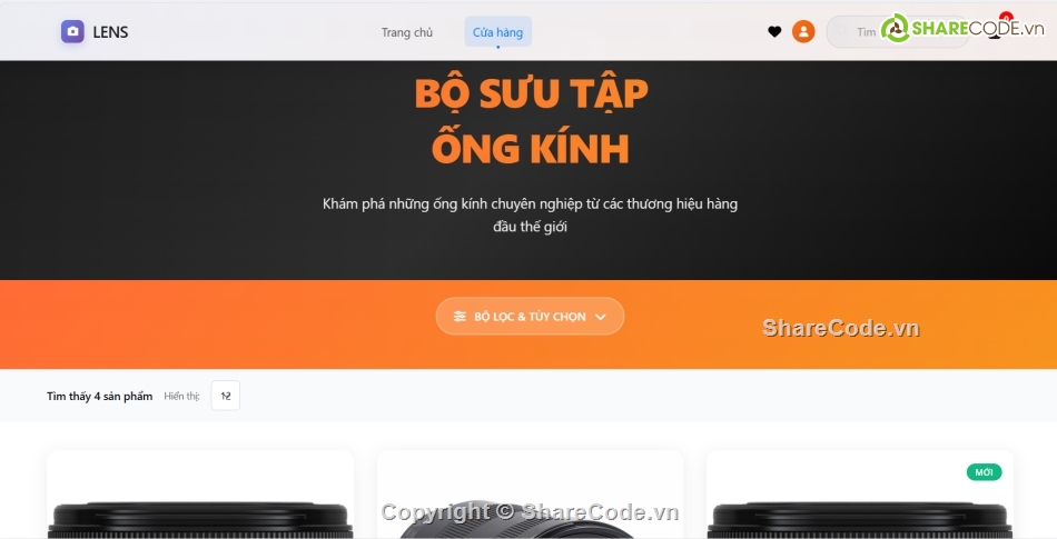Laravel,PHP,e-commerce,bán hàng,ống kính máy ảnh,xác thực email