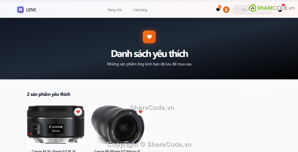 Laravel,PHP,e-commerce,bán hàng,ống kính máy ảnh,xác thực email