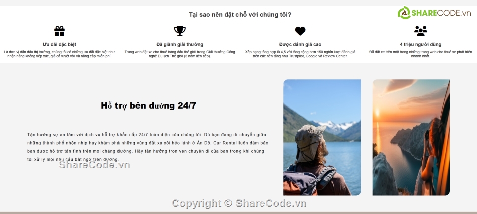 web thuê xe,thuê xe,dịch vụ thuê xe