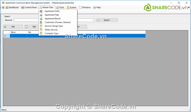 quản lý chung cư,phần mềm quản lý chung cư,apartment managment system,quản lý chung cư với C# .NET