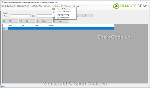 quản lý chung cư,phần mềm quản lý chung cư,apartment managment system,quản lý chung cư với C# .NET